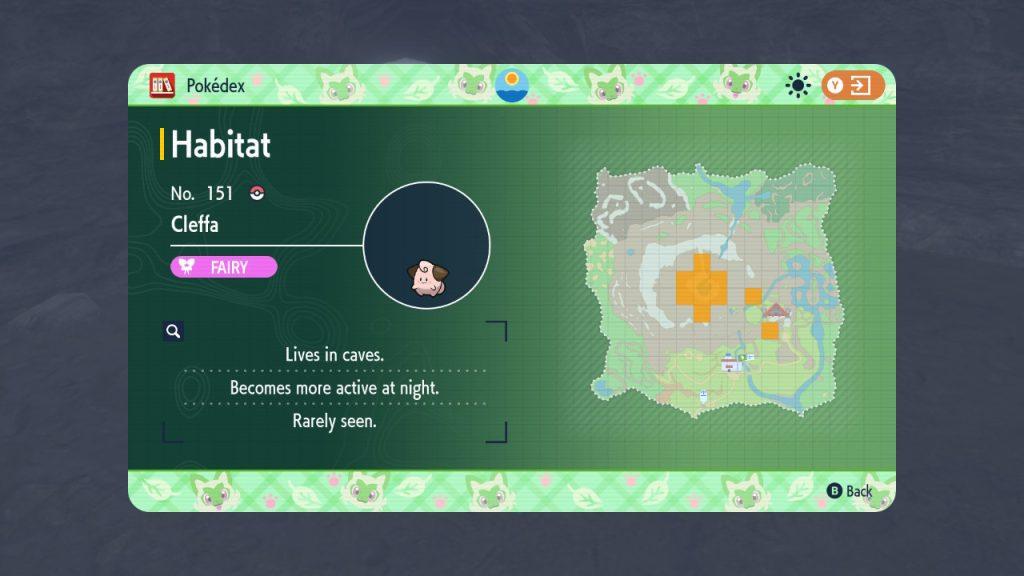 pokemon scarlet violet cleffa location