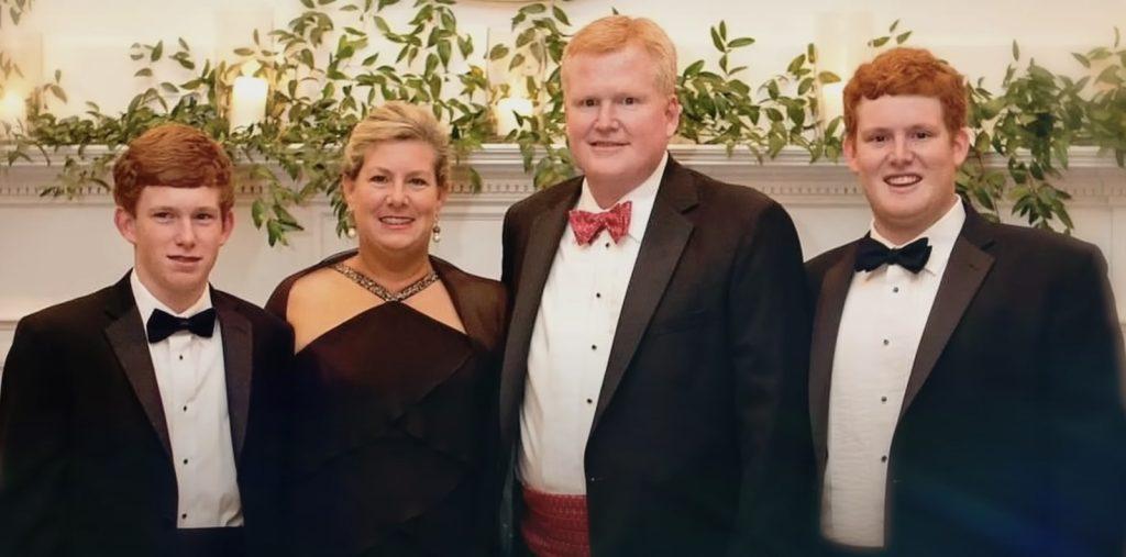 Alex Murdaugh with his wife Margaret and sons Paul and Buster