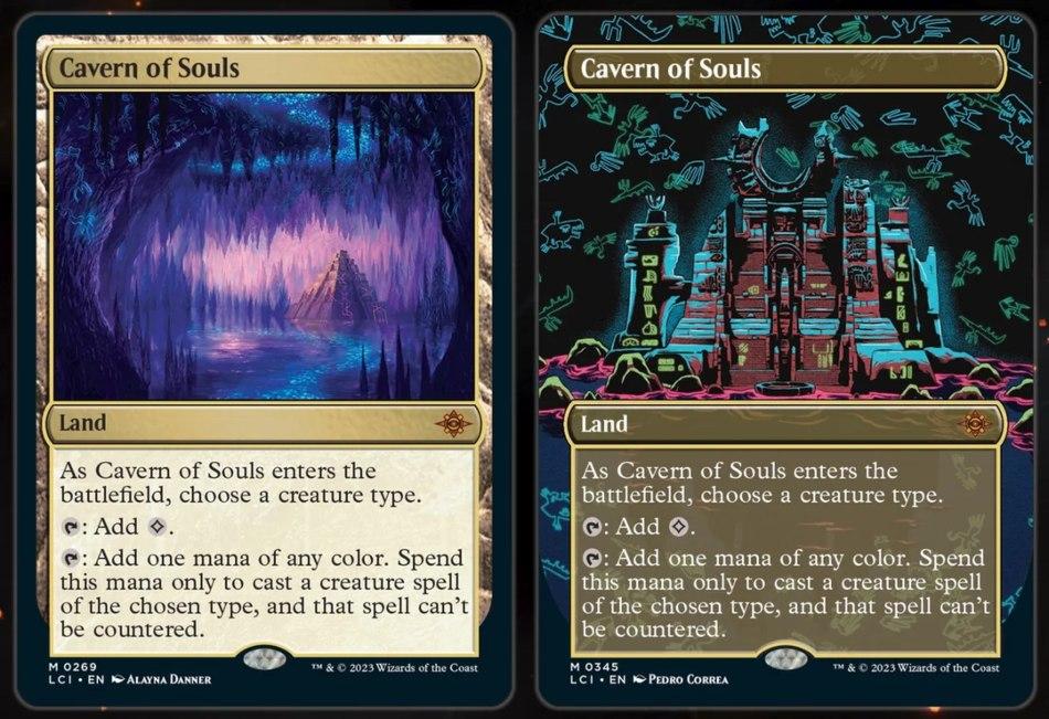 MTG Ixalan cavern of souls regular and variant lands