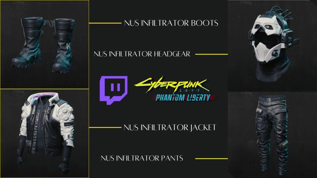 Twitch Drops Items for Cyberpunk 2077 Phantom Liberty