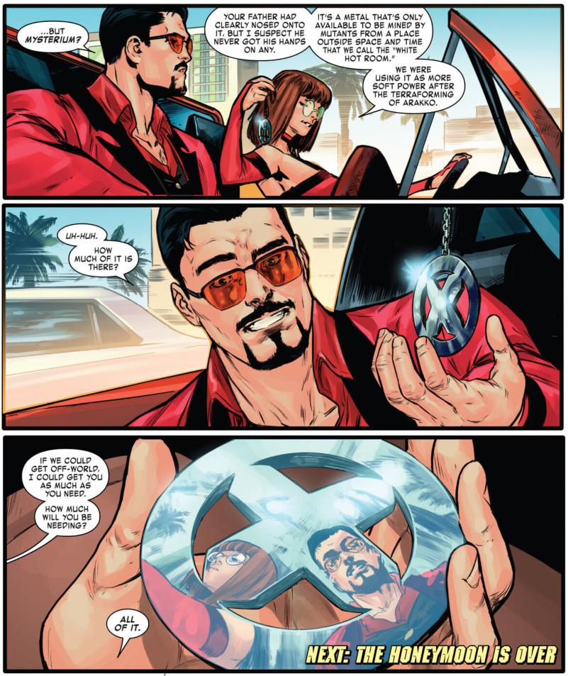 Emma Frost tells Tony Stark about Mysterium