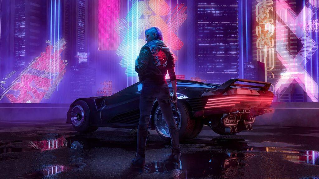 cyberpunk merch - V and car