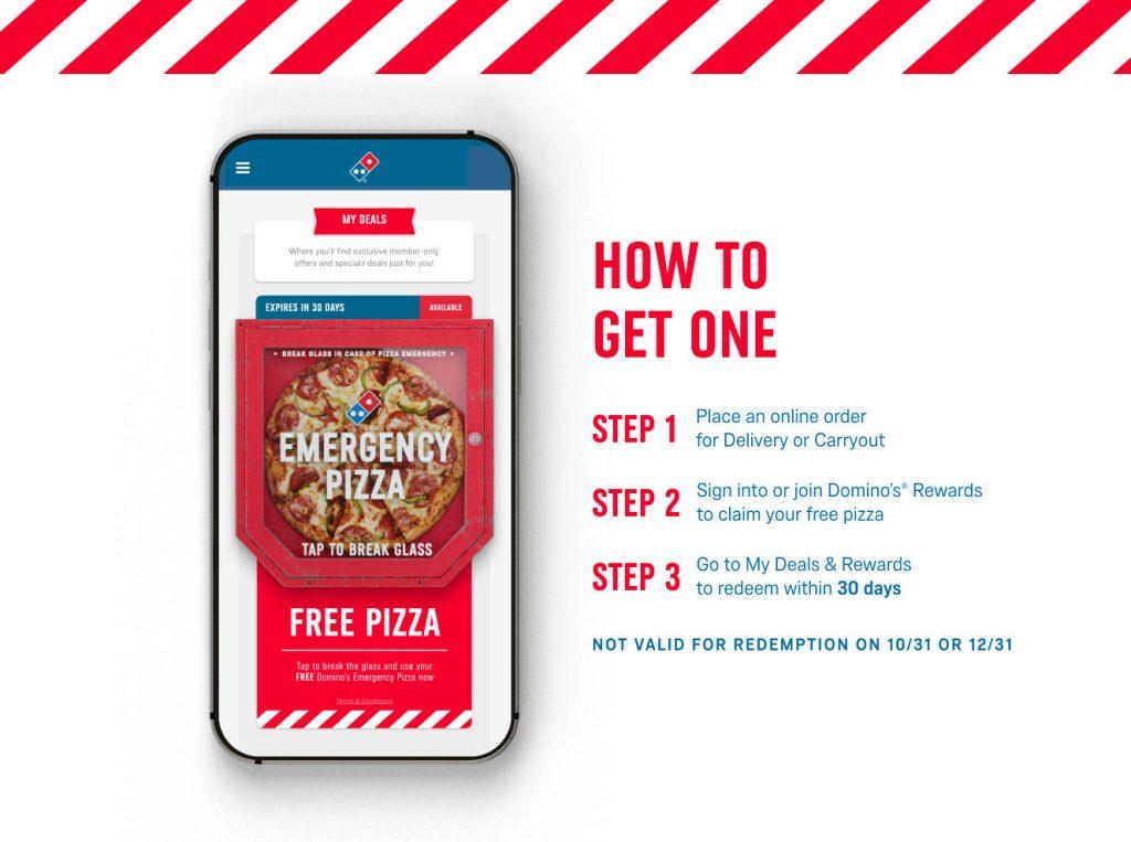 Dominos Free Pizza