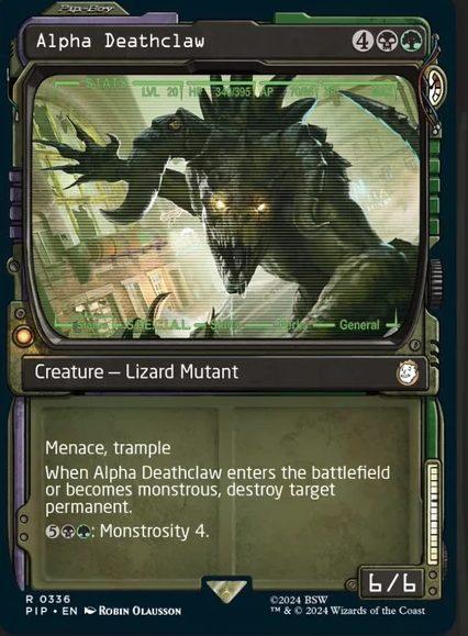 MTG Fallout Best Cards deathclaw