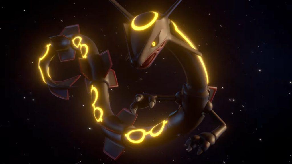 Rayquaza the sky dragon legendary pokemon in Pokemon Go.