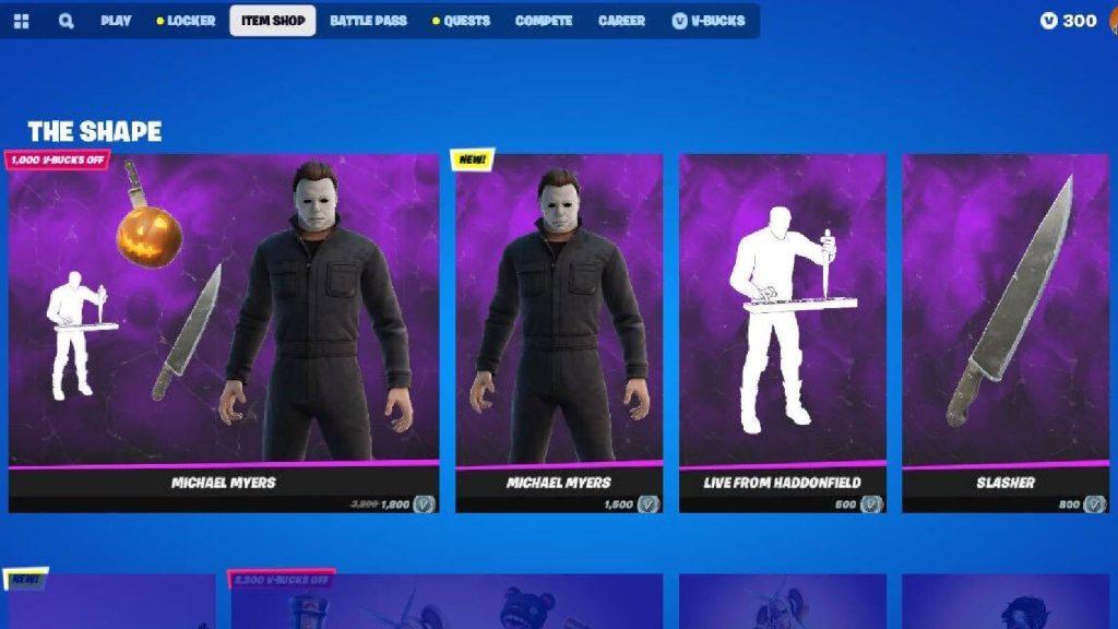 Michael Myers skin in Fortnite