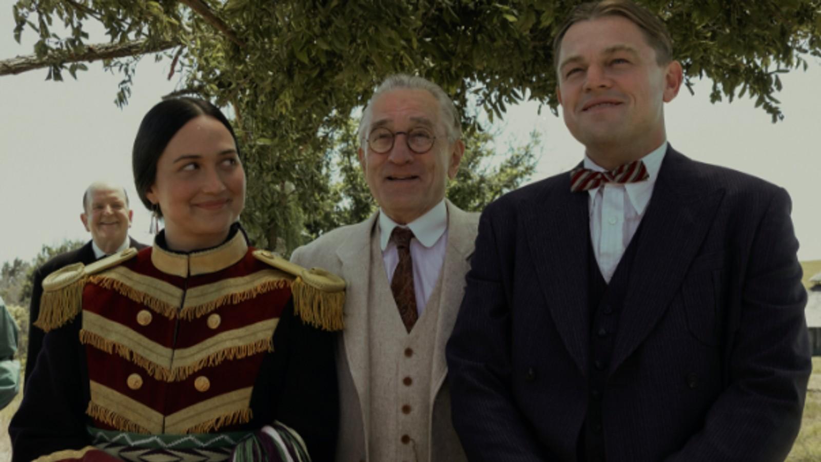 Leonardo DiCaprio, Robert De Niro, Lily Gladstone in Killers of the Flower Moon