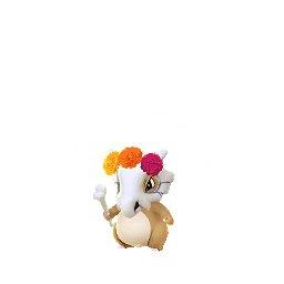 Cubone wearing a cempasúchil crown