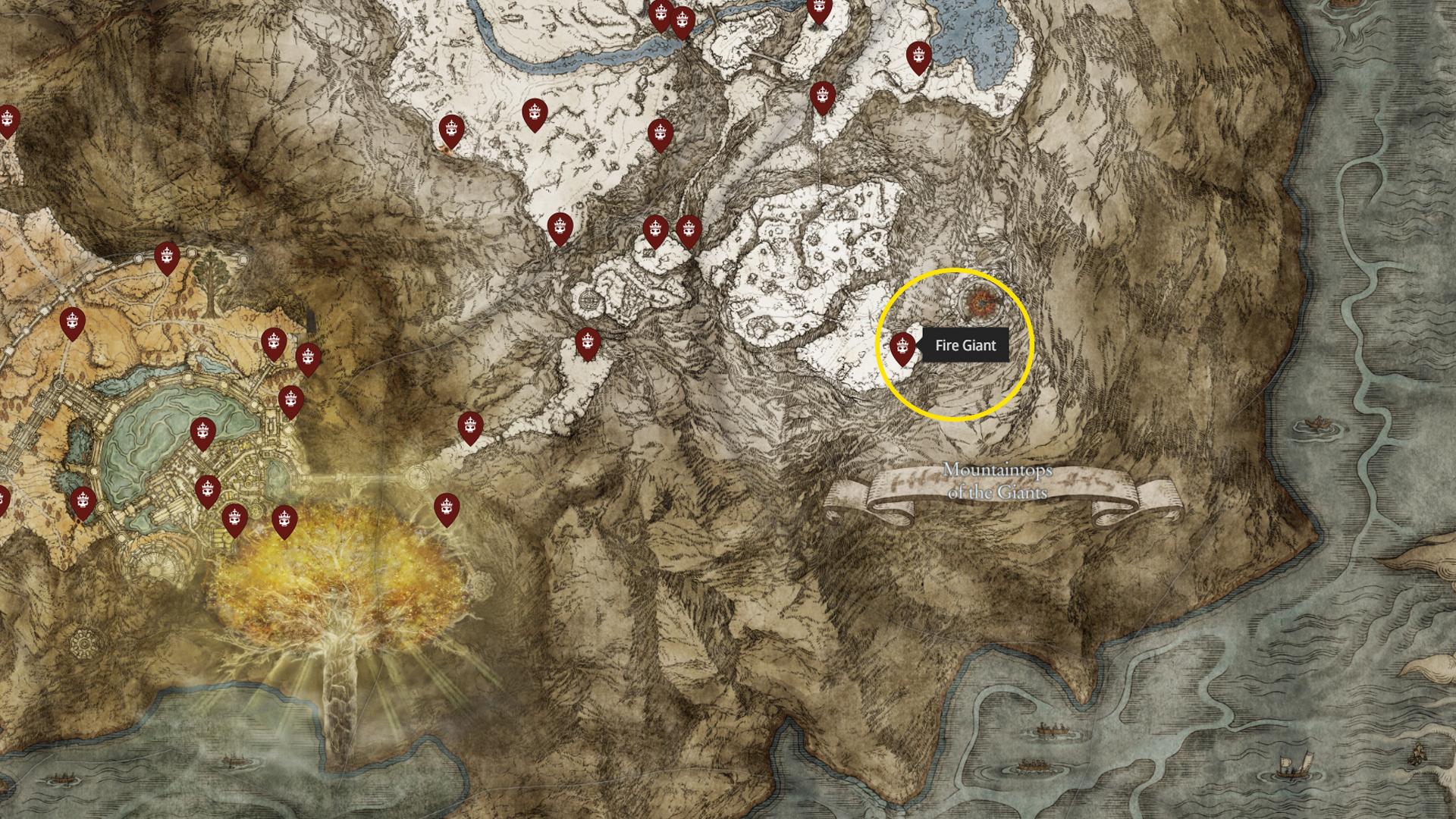 elden ring fire giant location