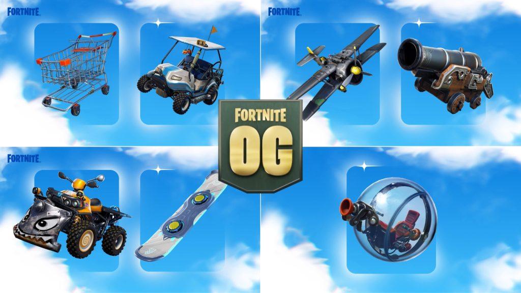 Fortnite OG Chapter 1 vehicles