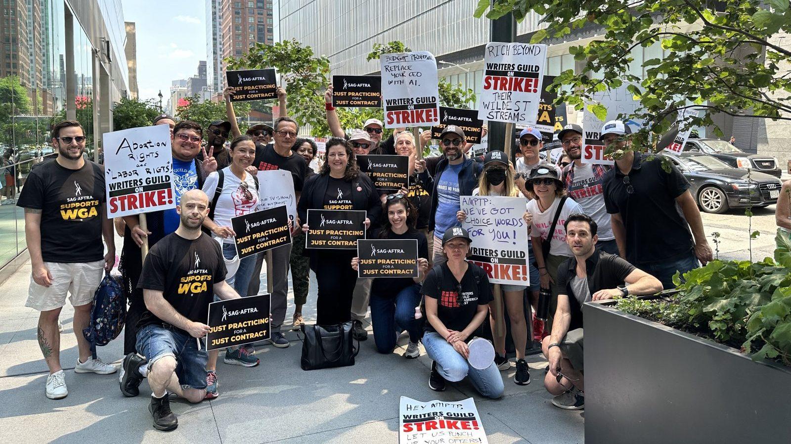 photo of the sag-aftra strikes