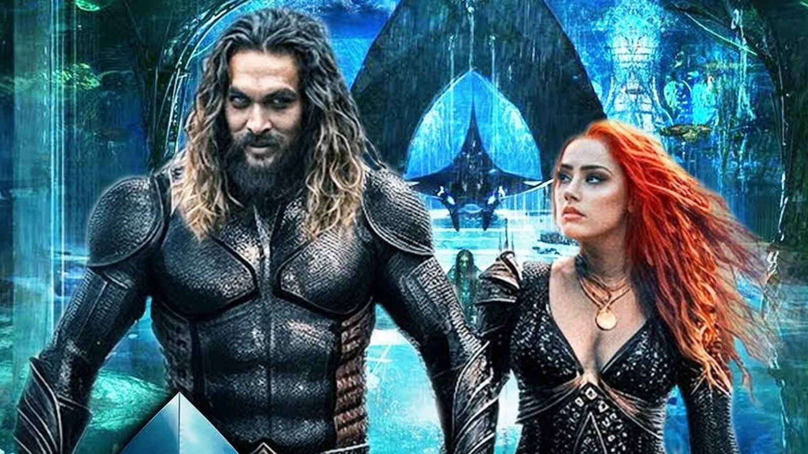 Jason Momoa and Amber Heard in Aquaman 2.