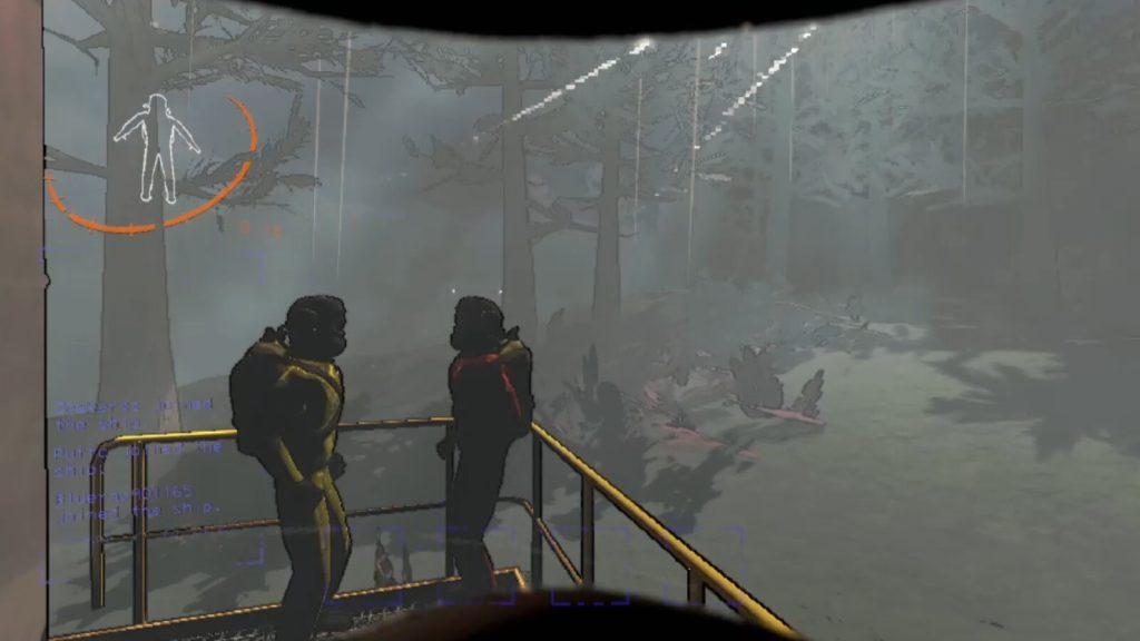 An image from Lethal Company featuring two players.