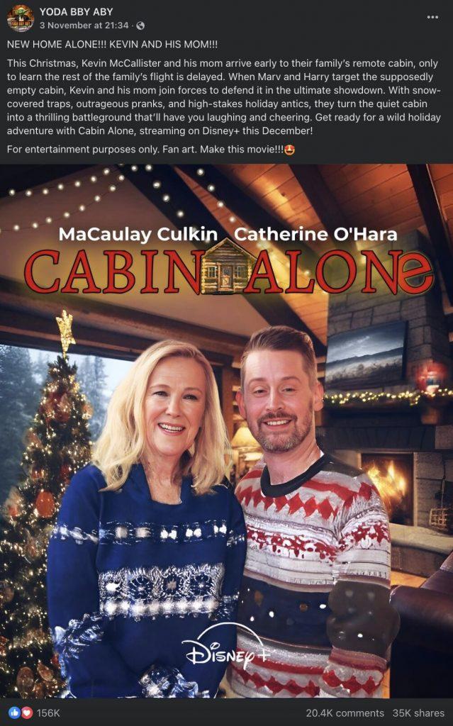 The fake poster for Cabin Alone