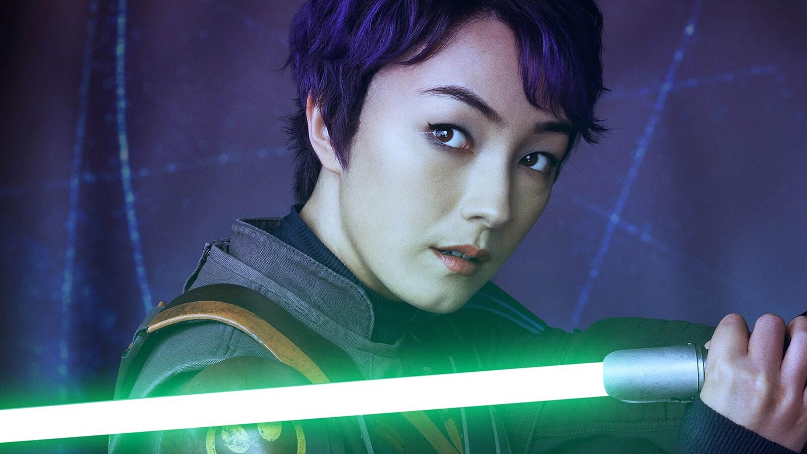 Natasha Liu Bordizzo as Sabine Wren in Ahsoka