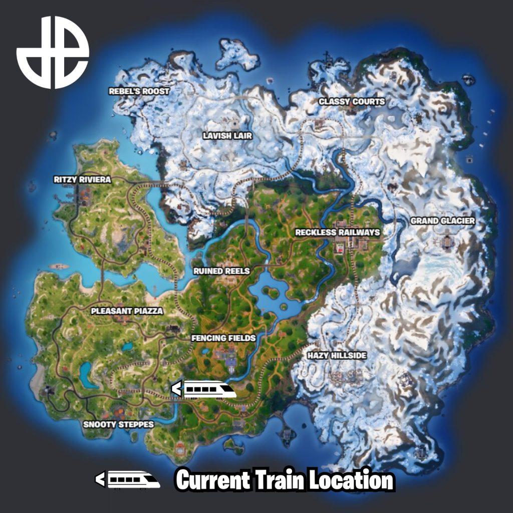 Fortnite Train Locations map