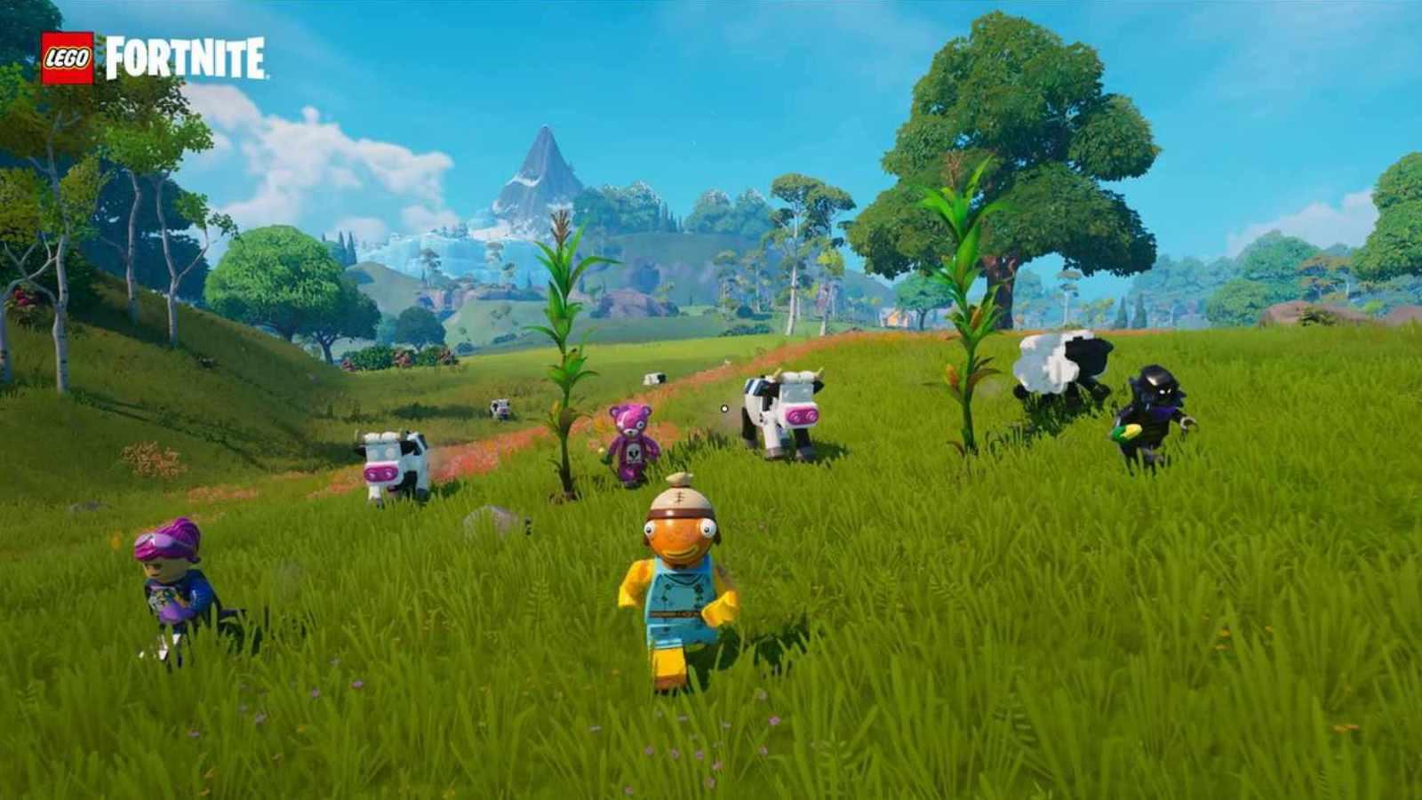 Acquiring fertilizer from animals in Lego Fortnite