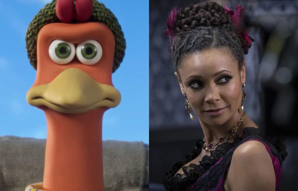 Ginger from Chicken Run and Thandiwe Newton