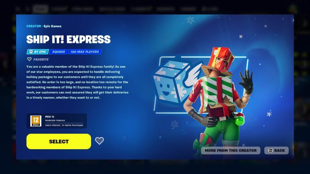 Ship it express LTM screen in Fortnite