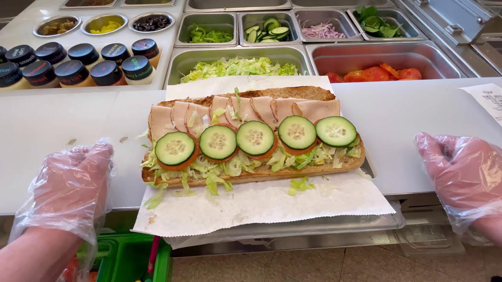 Subway footlong sandwich