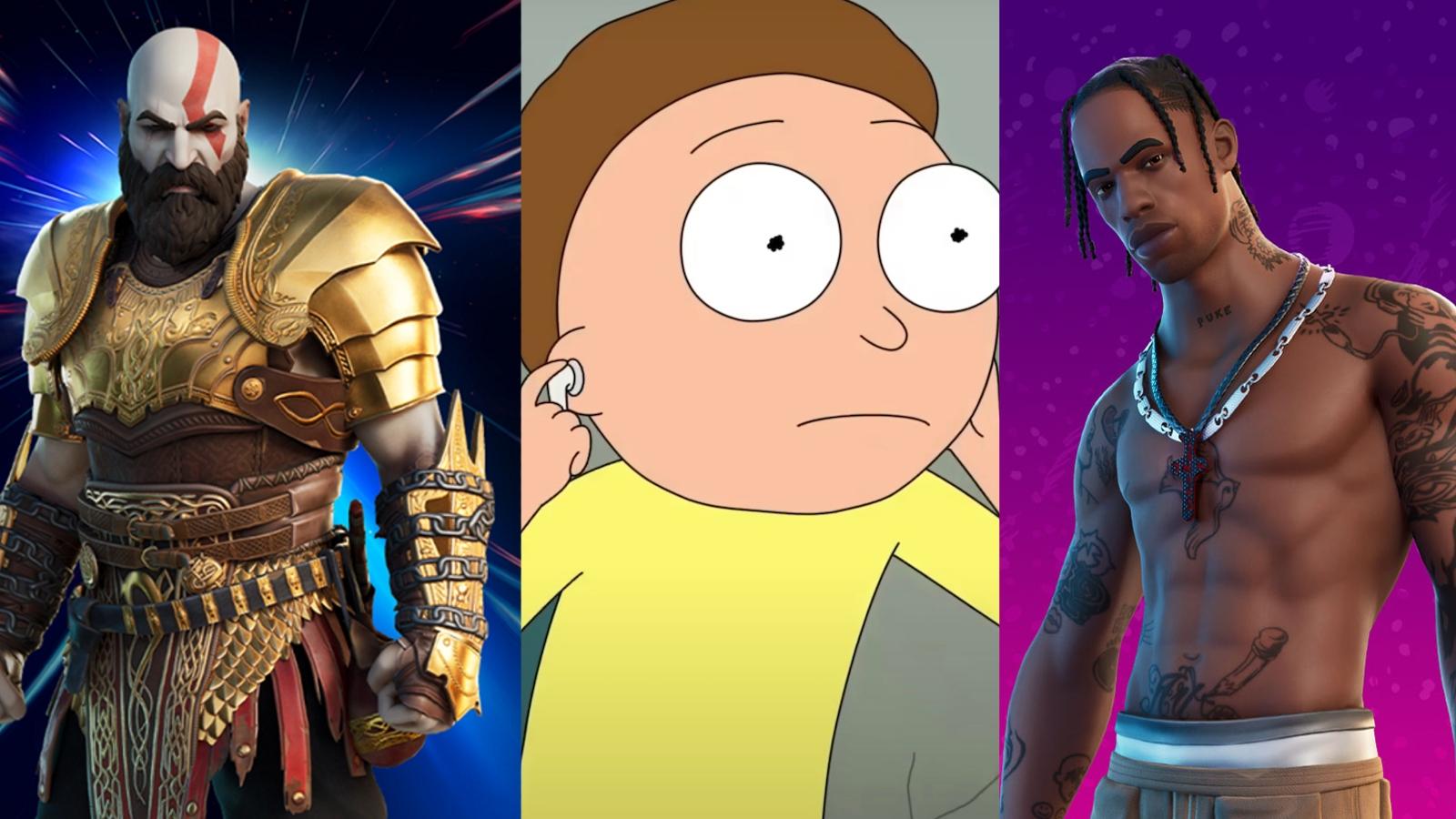 Fortnite Travis Scott Kratos Morty