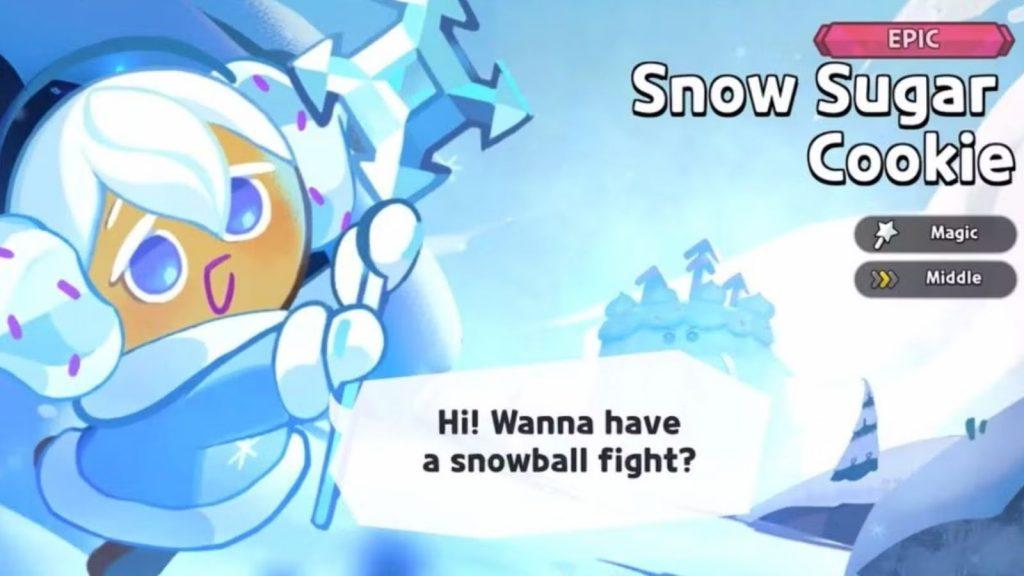 Snow Sugar Cookie pull in Cookie Run Kingdom