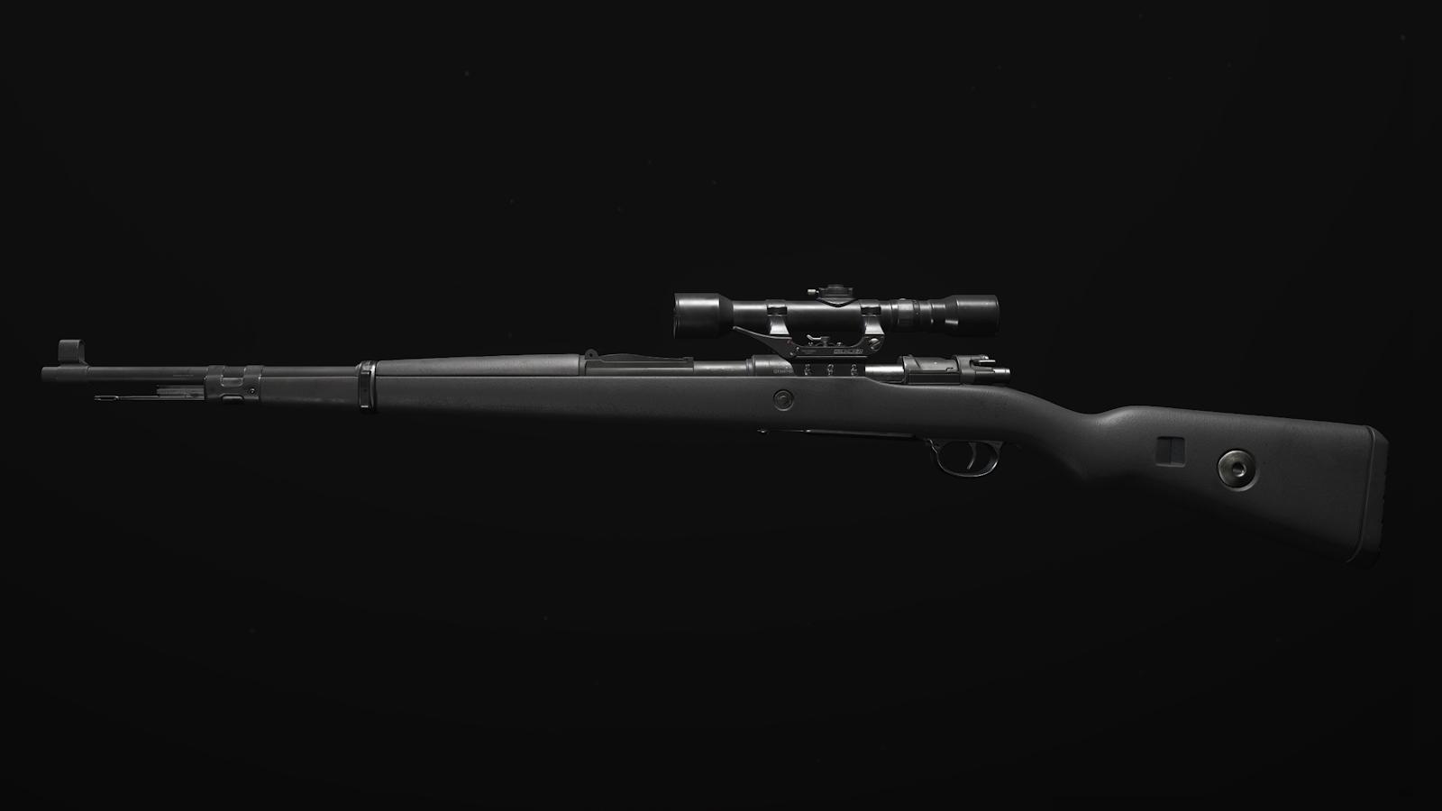 Screenshot of the Kar98k marksman rifle in Warzone.