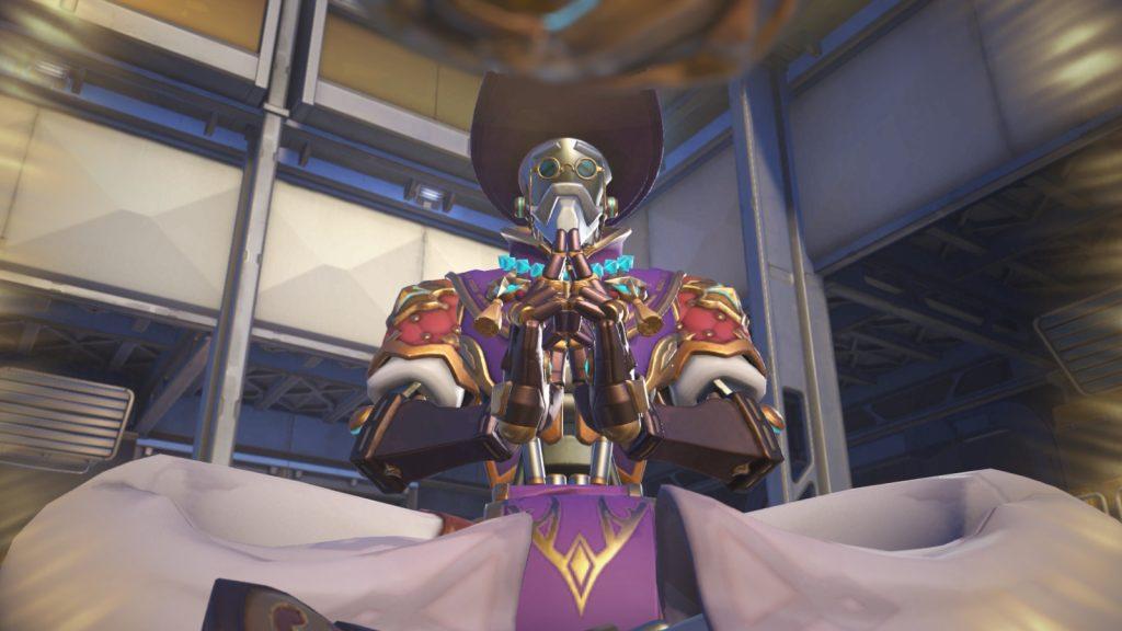 A screenshot of Zenyatta taken from one of his highlights in Overwatch 2.