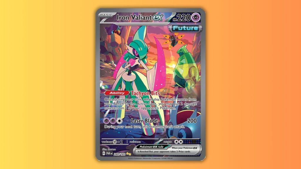 Iron Valiant ex Pokemon TCG card from Paradox Rift