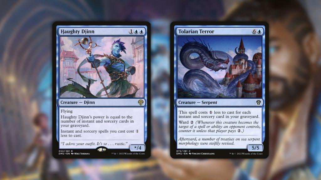 Haughty Djinn and Tolarian Terror cards