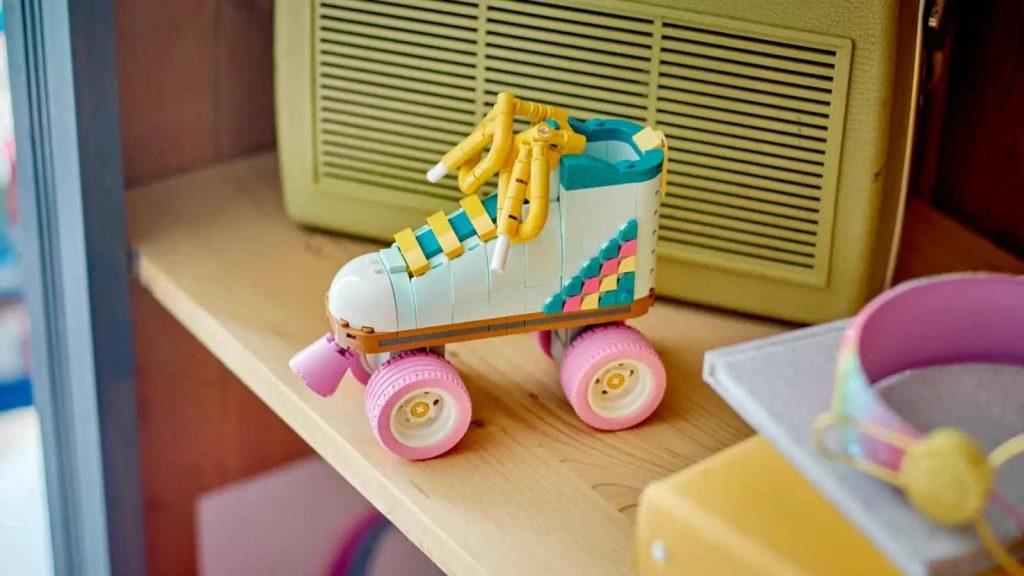 The LEGO Creator 3in1 Retro Roller Skate on display