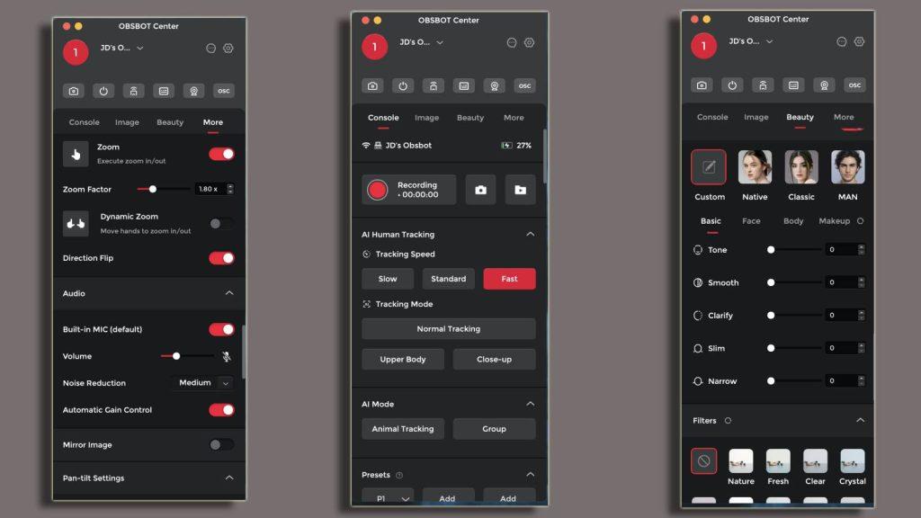 Obsbot tail Air desktop app