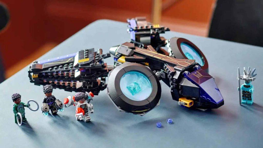 The LEGO Marvel Shuri’s Sunbird set on display