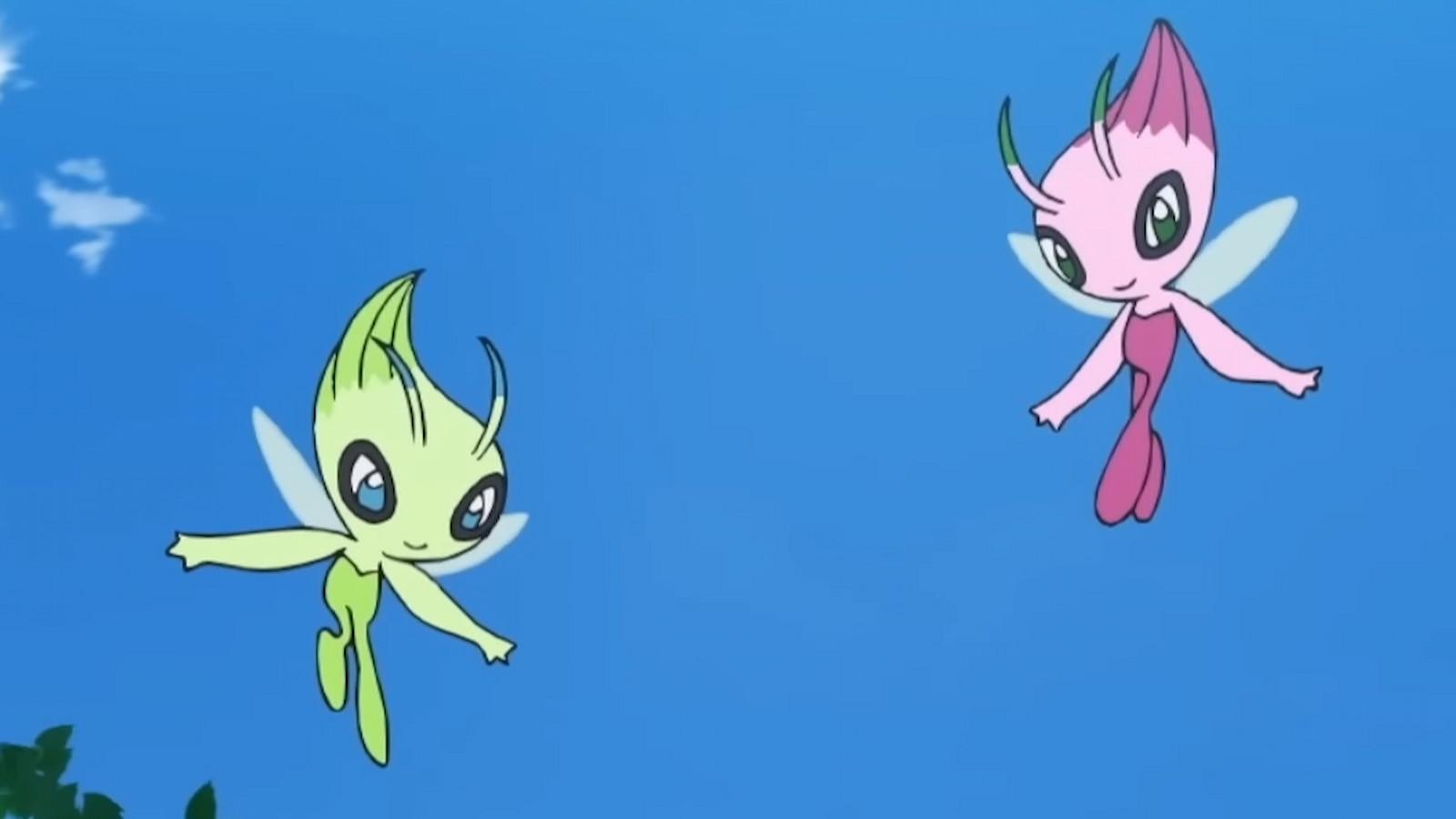 Shiny Celebi in Pokemon anime