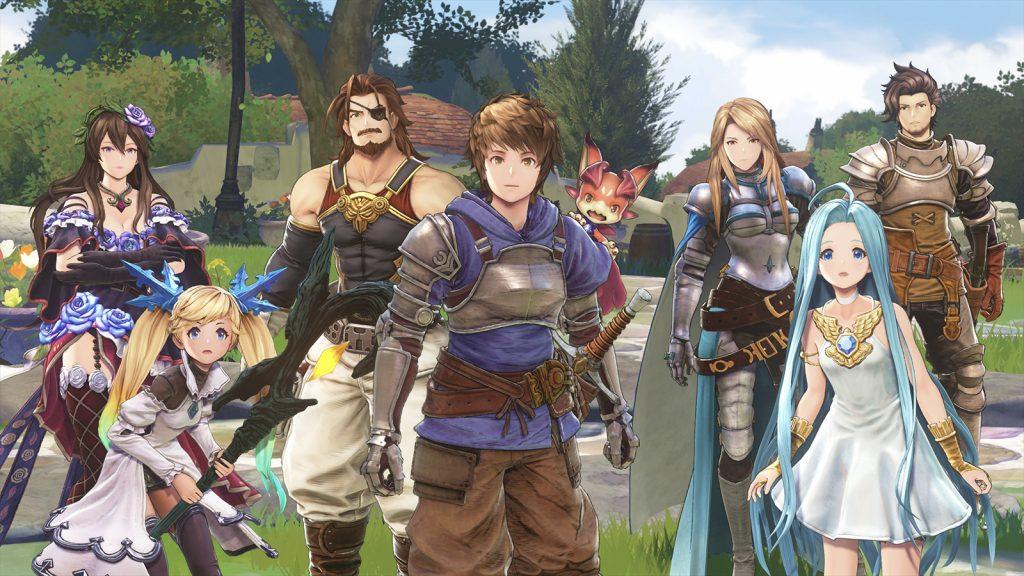 granblue fantasy cast looking at the camera