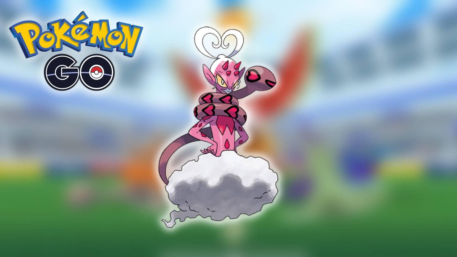 The Pokemon Enamorus is visible alongside the Pokemon Go logo