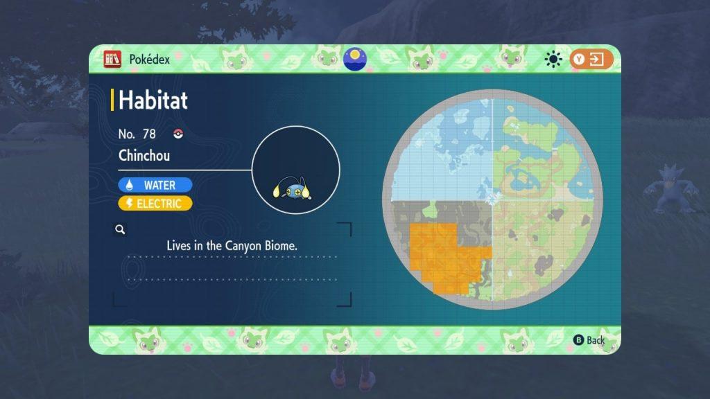 pokemon chinchou location