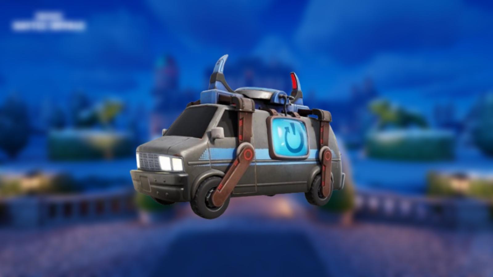 A screenshot featuring a Reboot Van in Fortnite.