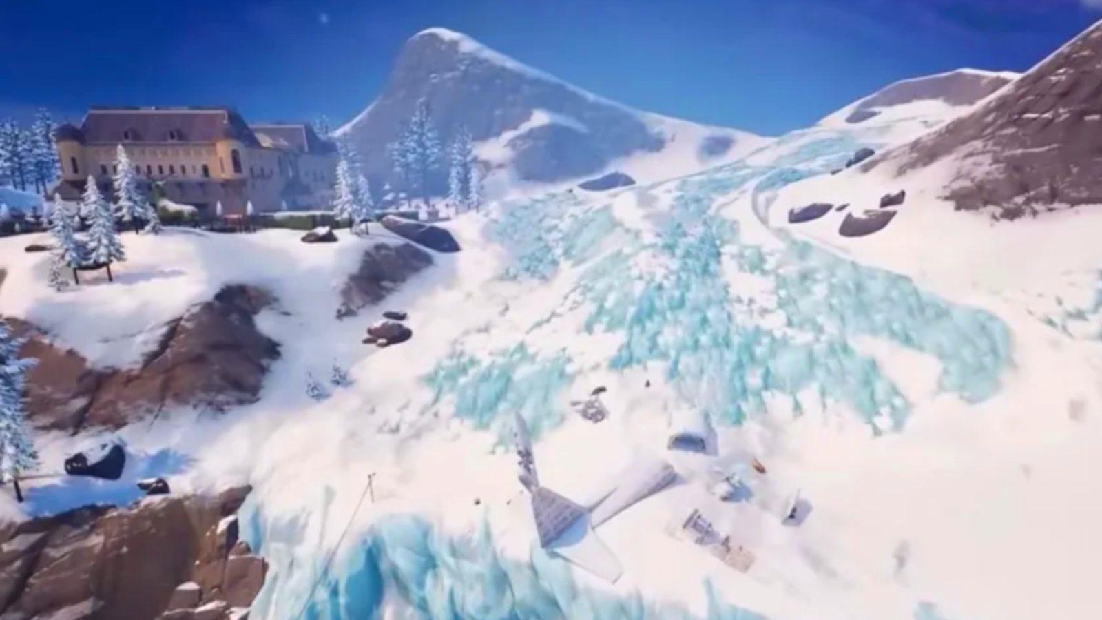 Fortnite melting glacier located south of the Grand Glacier POI.