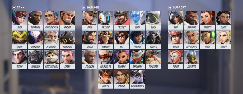 Overwatch 2 hero tab for Season 10