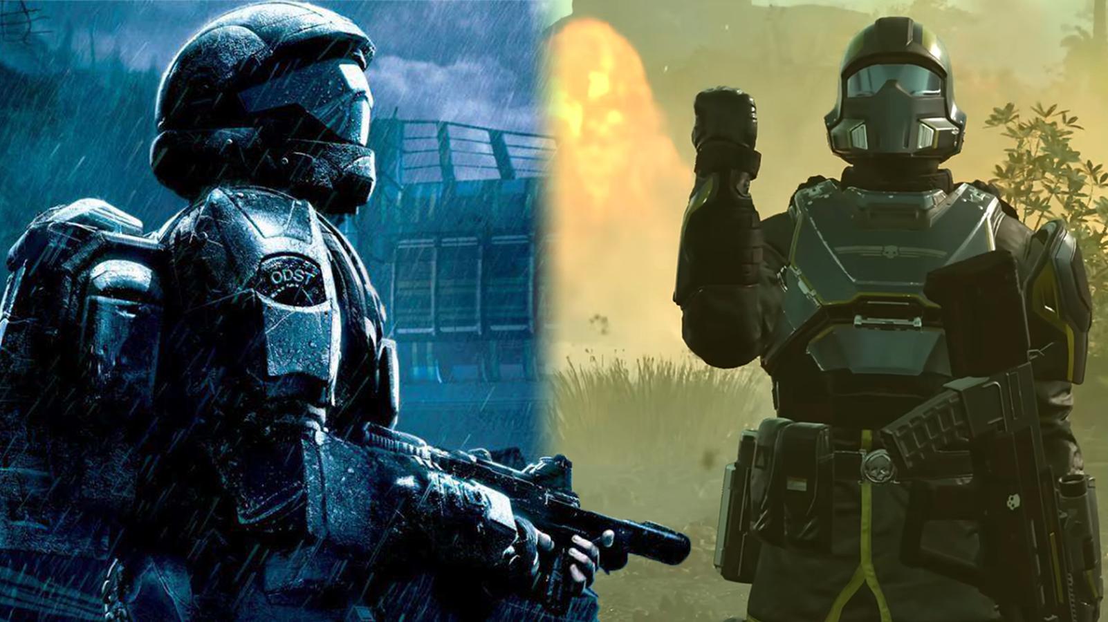 Halo ODST cover next to Helldivers 2 gameplay