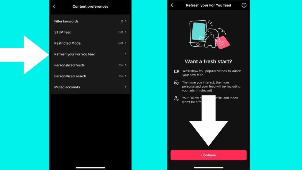 How to reset your for you feed on TikTok