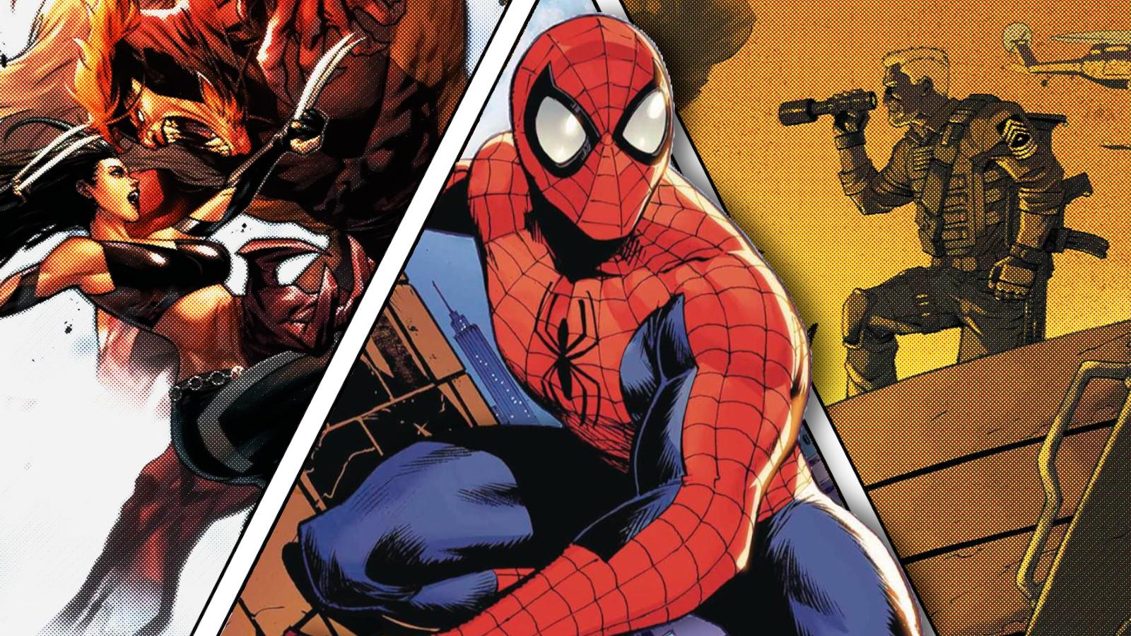 Wolverine, Amazing Spider-Man, and Duke key art