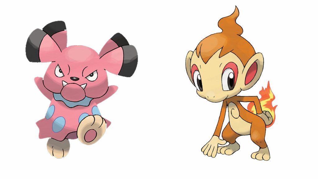 The Pokemon, Snubull and Chimchar.