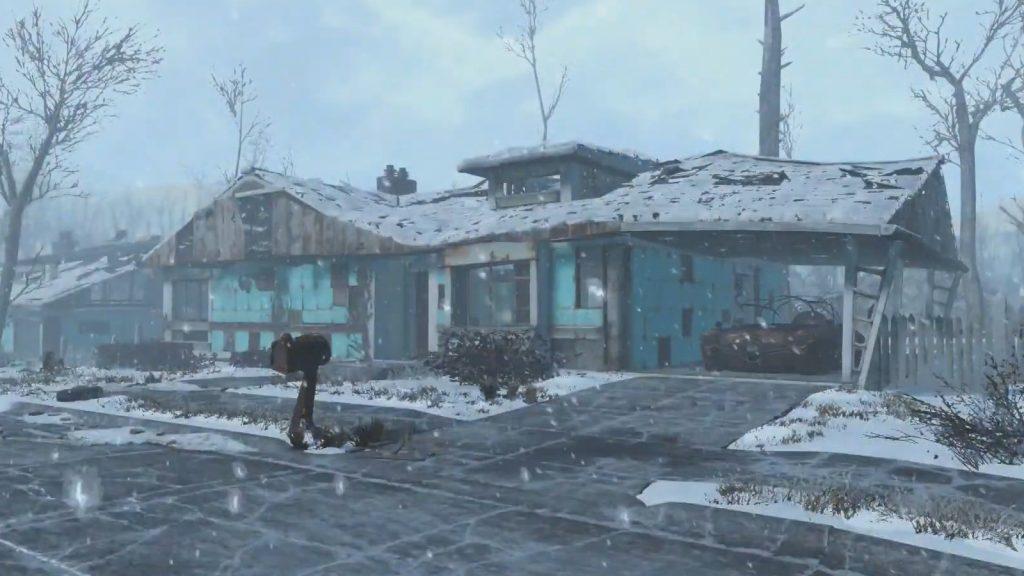 An image of winter in Fallout 4.