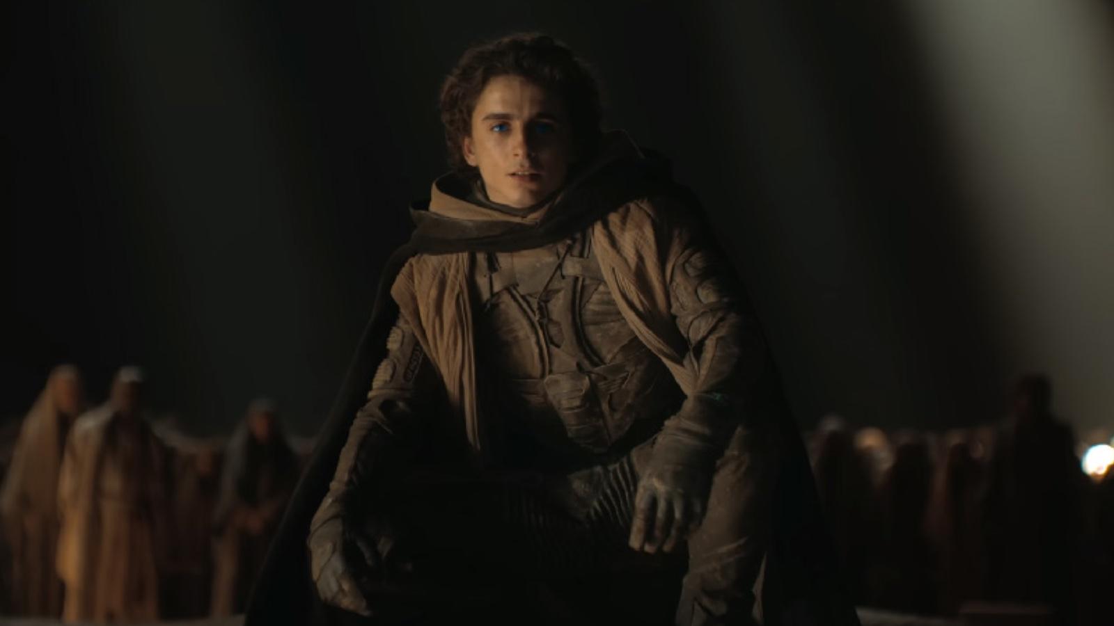 Timothée Chalamet in Dune 2 as Paul Atreides.