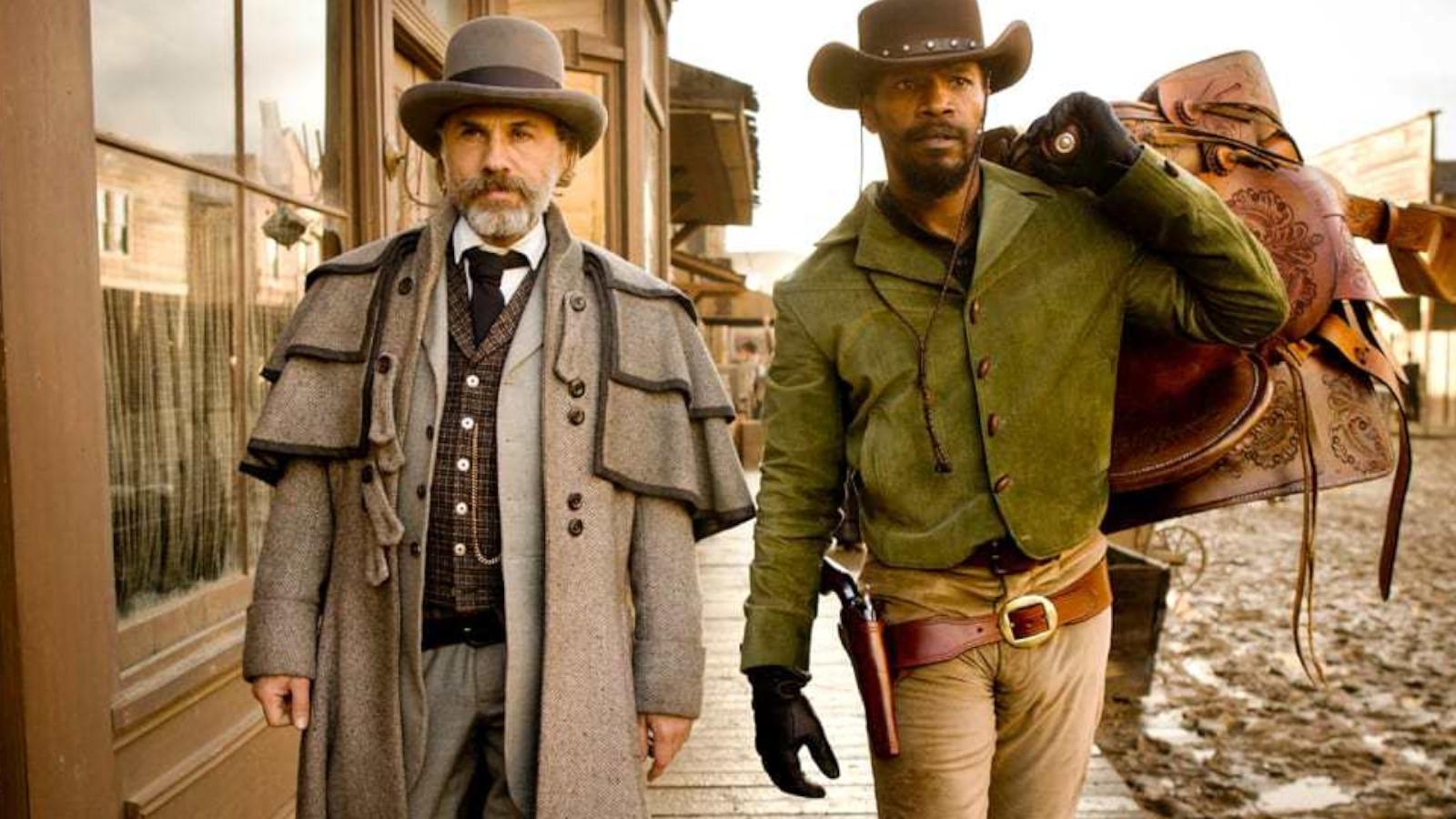 Christoph Waltz and Jamie Foxx in Django Unchained