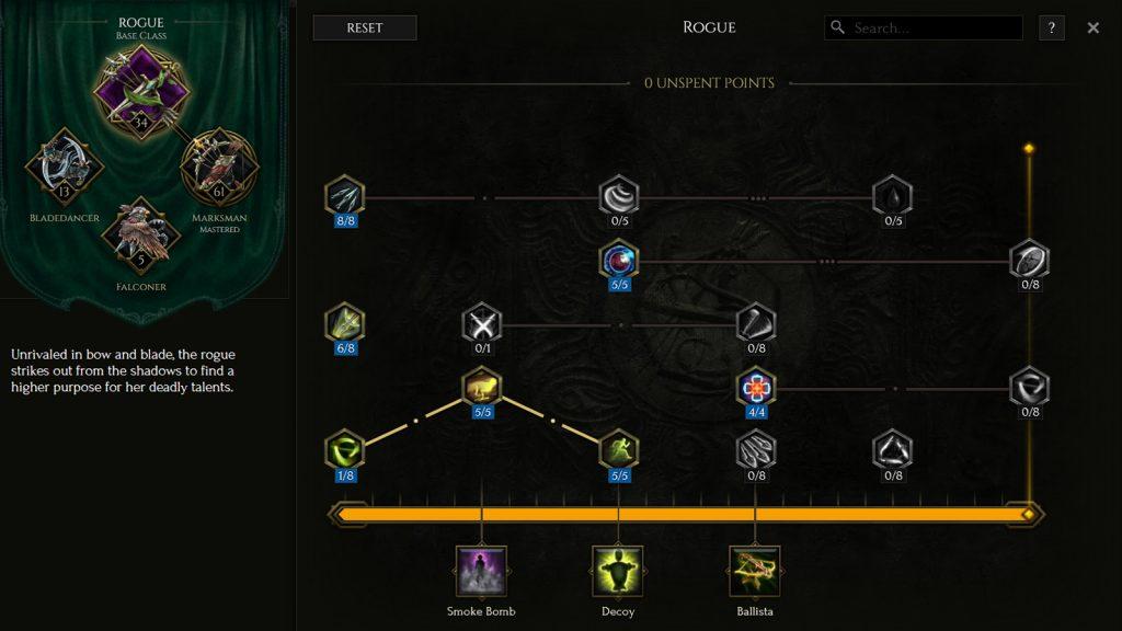 Last Epoch Rogue Passive abilities