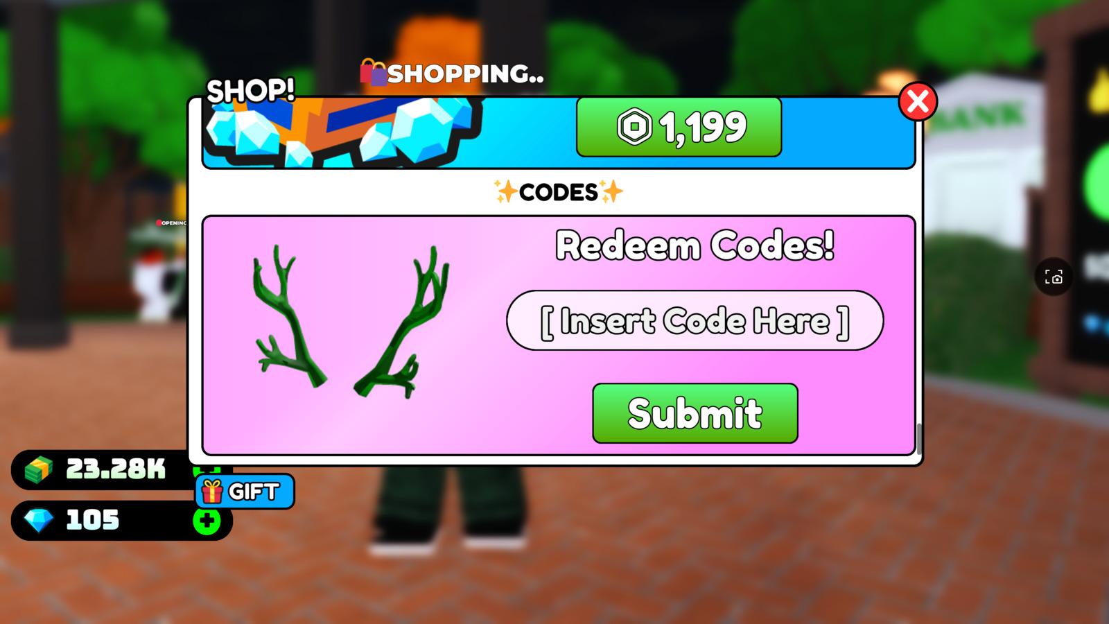 Case Clicker code redeem menu