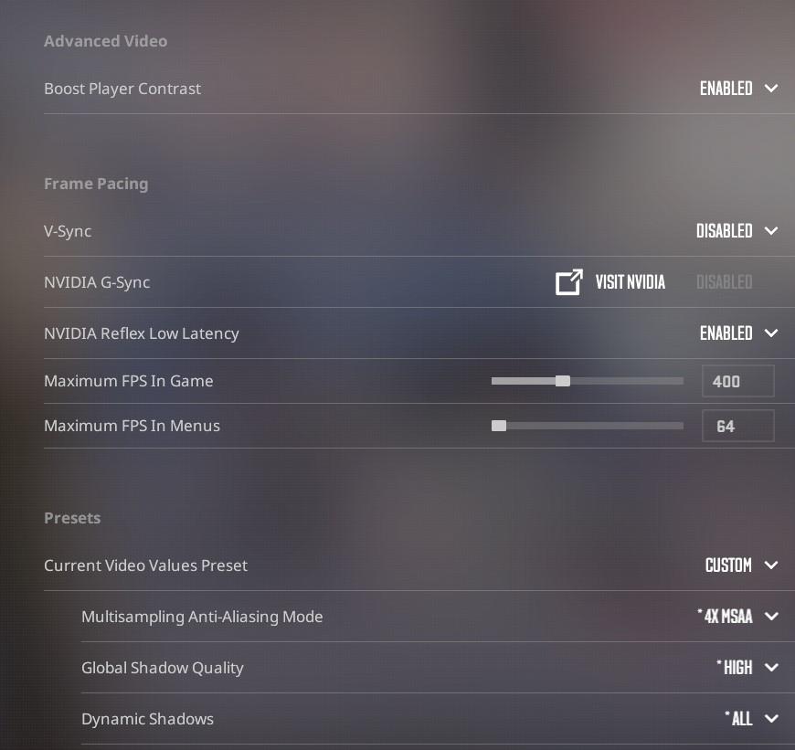 Counter-Strike 2 advanced video settings